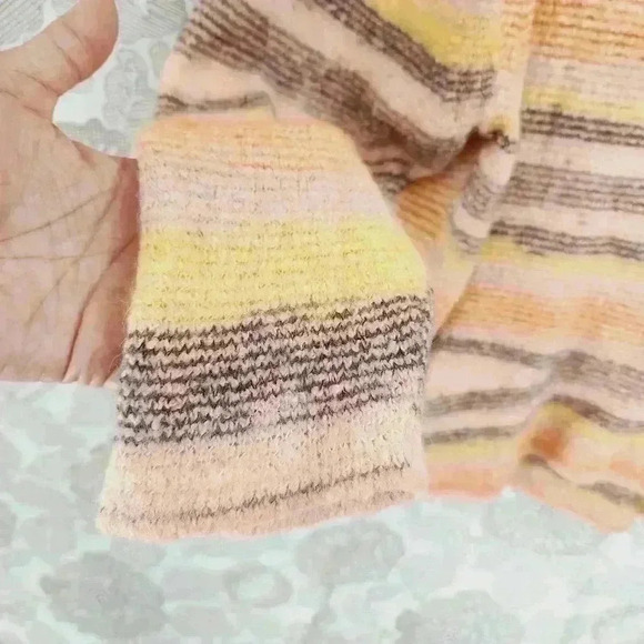 Oska Mohair Alpaca Blend Striped mock neck sweater Women's 4 or 12/14 - Picture 7 of 9